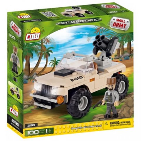 neuveden: Stavebnice COBI 2199 Small Army Pouštní dělostřelecké vozidlo/100 kostek+ 1
