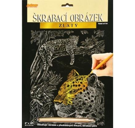 neuveden: ArtLover Sada Škrabací obrázek - zlatý 20,3 x 25,4 cm/mix 3 motivů