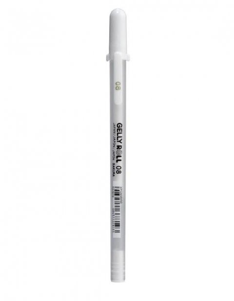 neuveden: Sakura Gelové pero Gelly Classic White 0,8 mm
