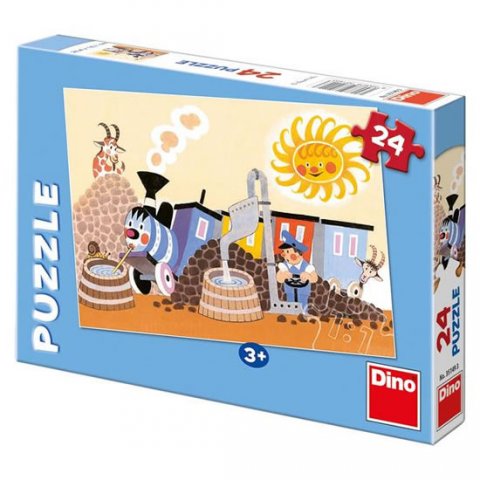 Miler Zdeněk: Veselá mašinka v depu - puzzle 24 dílků