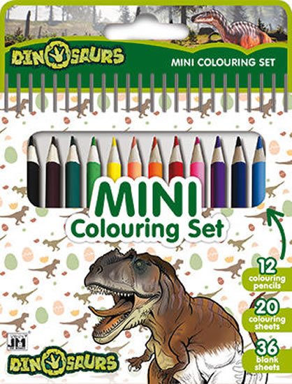 neuveden: Dinosauři - Mini set s pastelkami