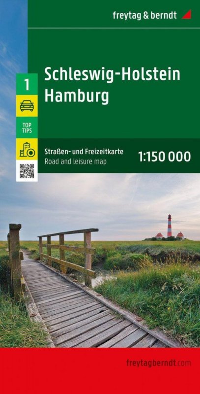 neuveden: Šlesvicko-Holštýnsko - Hamburk 1:150 000 / mapa ulic a volného času