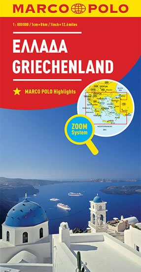 neuveden: Řecko 1:800T/mapa(ZoomSystem)MD