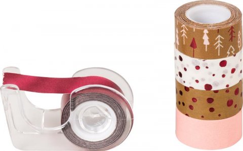 neuveden: HEYDA Sada samolepicích pásek - natur, červená