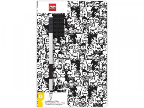 neuveden: LEGO Stationery Zápisník A5 s černým perem - Minifigure Brick neuveden: LEGO Stationery Zápisník A5 s černým perem - Minifigure Brick