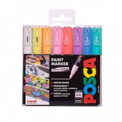 neuveden: POSCA Sada akrylových popisovačů - pastelové barvy 8 ks