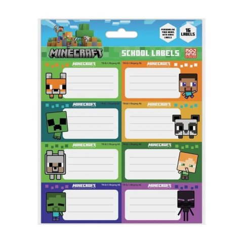 : Minecraft jmenovky na sešity (Chibi)