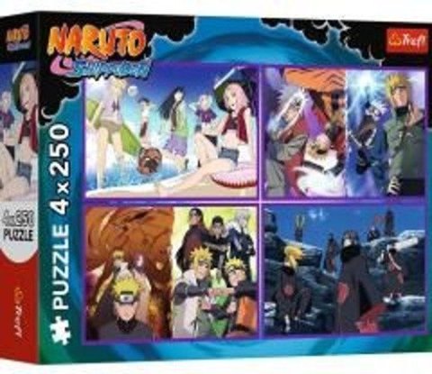 neuveden: Puzzle Naruto Shippuden: Dobrodružství Naruta Uzumaki 4x250 dílků