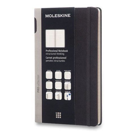 neuveden: Moleskine: Professional diář-zápisník černý L