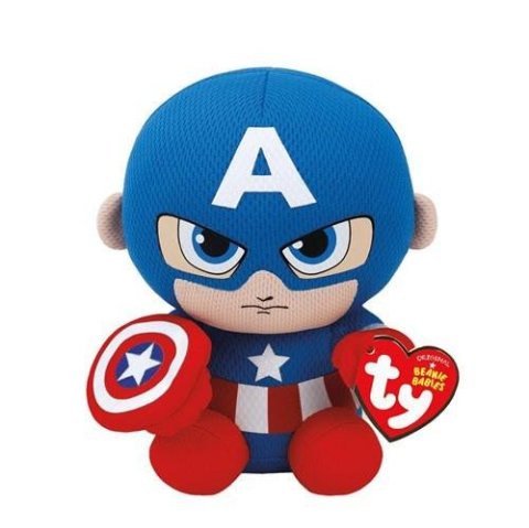 neuveden: Beanie Babies Marvel - CAPTAIN AMERICA 15 cm