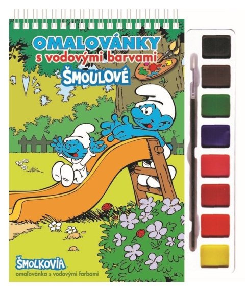 : Šmoulové 2 - Omalovánky s vodovými barvami a štětcem