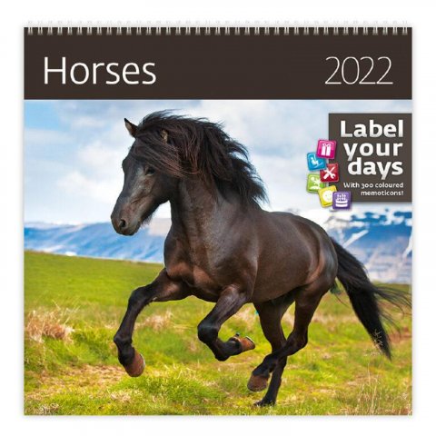 neuveden: Kalendář nástěnný 2022 - Horses