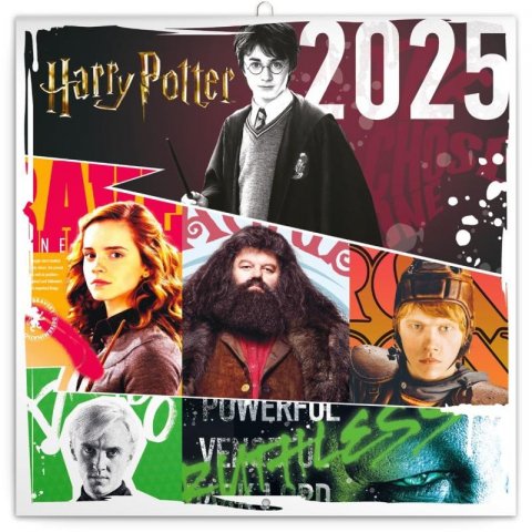 neuveden: Kalendář 2025 poznámkový: Harry Potter, 30 × 30 cm