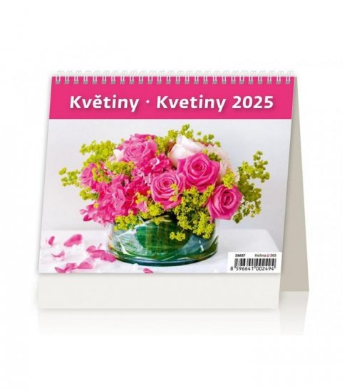 neuveden: Kalendář stolní 2025 - MiniMax Květiny / Kvetiny