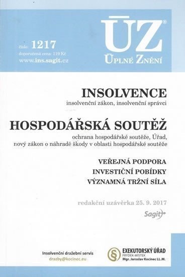 neuveden: ÚZ 1217 Insolvence, Ochrana hospodářské soutěže, Veřejná podpora, Významná 