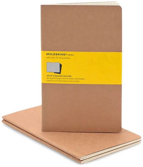 neuveden: Moleskine Sešity 3 ks karton L, čtverečkované neuveden: Moleskine Sešity 3 ks karton L, čtverečkované