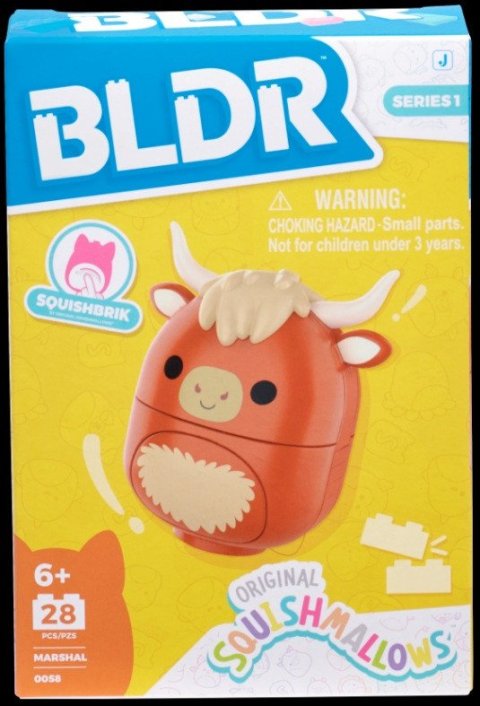 -: Squishmallows Stavebnice BLDR - Býk Marshal