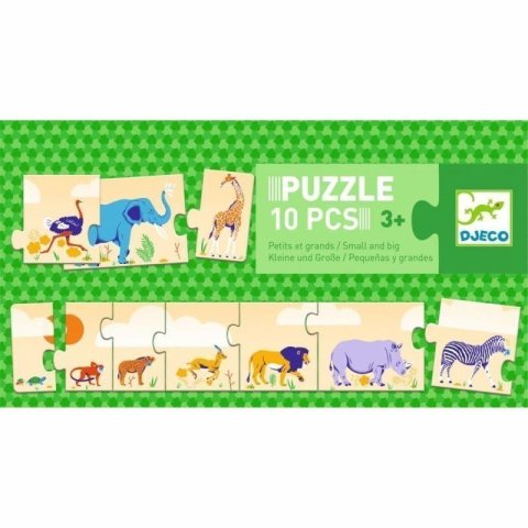 neuveden: DJECO Dlouhé puzzle od největšího - 10 pcs