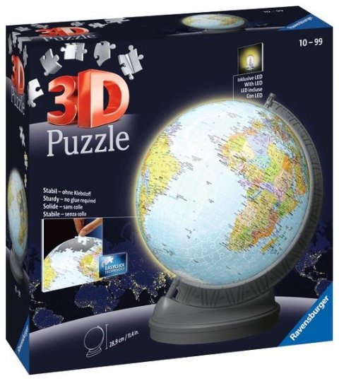 neuveden: 3D Puzzle-Ball: Svítící globus 540 dílků