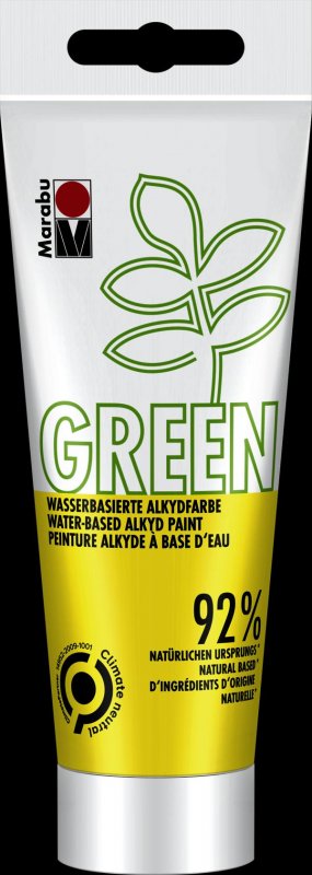 neuveden: Marabu Green Alkydová barva - světle žlutá 100 ml