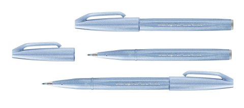 neuveden: Popisovač Pentel Brush Sign Pen - šedomodrý