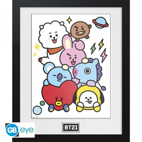 neuveden: BT21 Zarámovaný plakát - Character stack