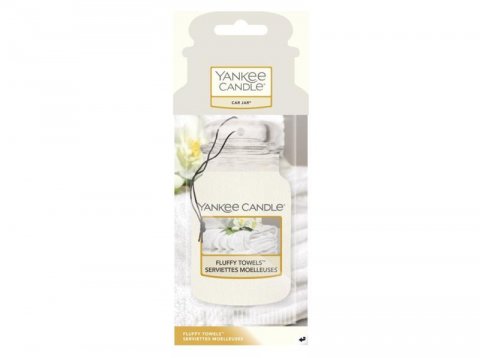 neuveden: YANKEE CANDLE Fluffy Towels vůně do auta visačka papírová