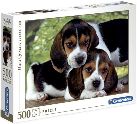 neuveden: Clementoni Puzzle Štěňata Bígla / 500 dílků