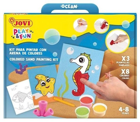 neuveden: JOVI PLAYFUN sada na malování pískem 12ks - Ocean