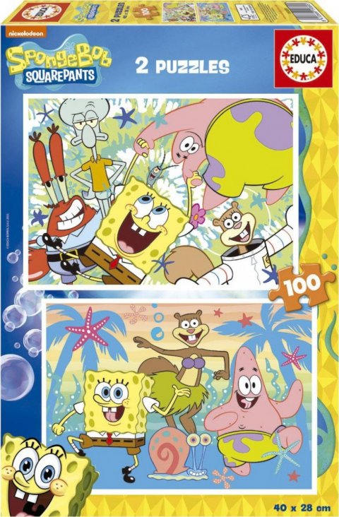 neuveden: Puzzle Sponge Bob 2x100 dílků