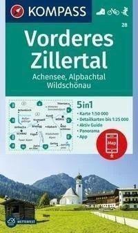 neuveden: Vorderes Zillertal, Achensee 1:50 000 / turistická mapa KOMPASS 28