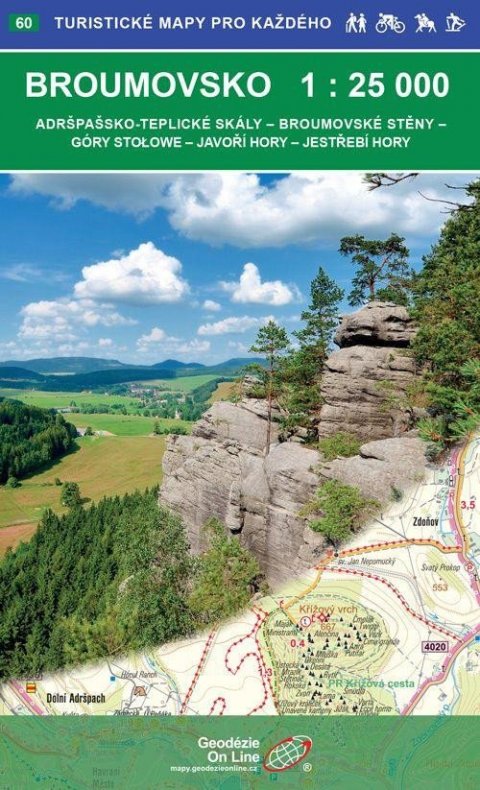 neuveden: Broumovsko 1:25 000 / 60 Turistické mapy pro každého