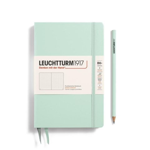 neuveden: Leuchtturm1917 Zápisník Mint Green Paperback B6+ tečkovaný