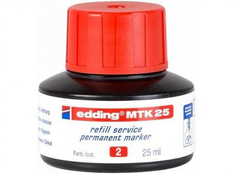 neuveden: Edding Inkoust MTK 25ml - červený