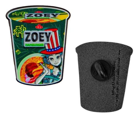 -: KPop Demon Hunters Odznáček - Zoey Hamburger Noodles