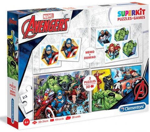 neuveden: SUPERkit Puzzles + Games Avengers 4v1
