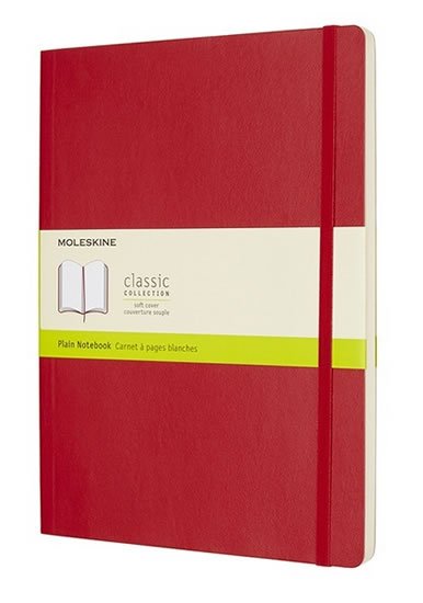 neuveden: Zápisník Moleskine - měkké desky, XL, čistý - červený
