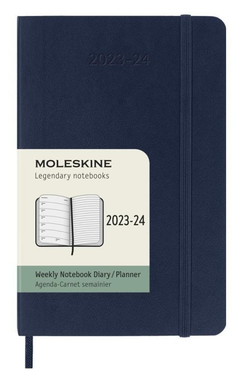 neuveden: Moleskine Zápisník plánovací 18 měsíční 2023-24 měkký modrý S