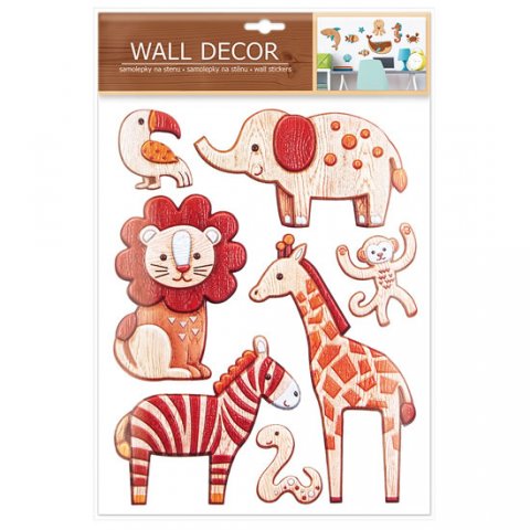 neuveden: Wall decor Zvířátka - samolepící dekorace 27x41 cm neuveden: Wall decor Zvířátka - samolepící dekorace 27x41 cm