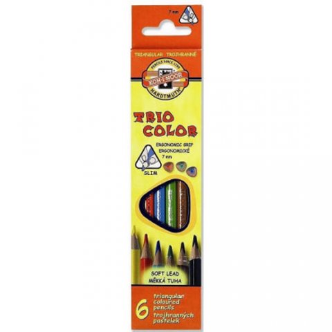 neuveden: Koh-i-noor pastelky TRIOCOLOR trojhranné tenké (měkká tuha) souprava 6 ks v neuveden: Koh-i-noor pastelky TRIOCOLOR trojhranné tenké (měkká tuha) souprava 6 ks v