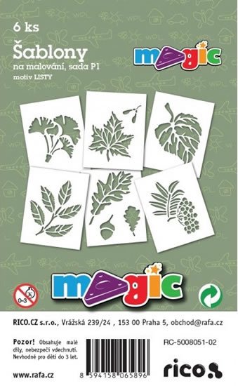 neuveden: MAGIC papír šablony na malování LISTY neuveden: MAGIC papír šablony na malování LISTY