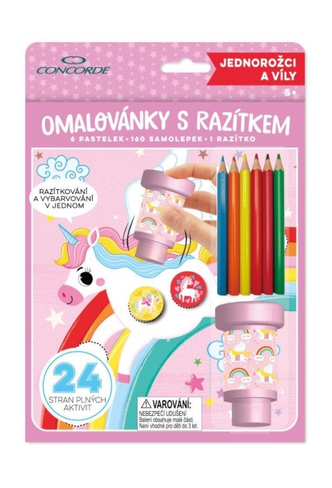 neuveden: Omalovánky s razítkem CONCORDE - Jednorožci a víly