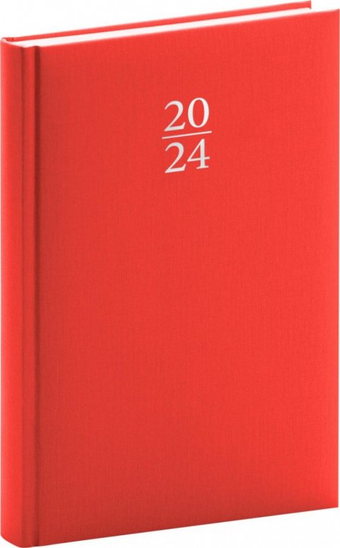 neuveden: Diář 2024: Capys - červený, denní, 15 × 21 cm