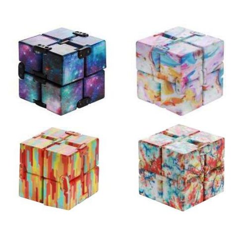 neuveden: Hlavolam Kostka antistresová plastová (4 barvy) 7x13,5x2,5cm