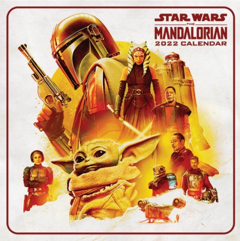 neuveden: Kalendář 2022 Star Wars Mandalorian - nástěnný