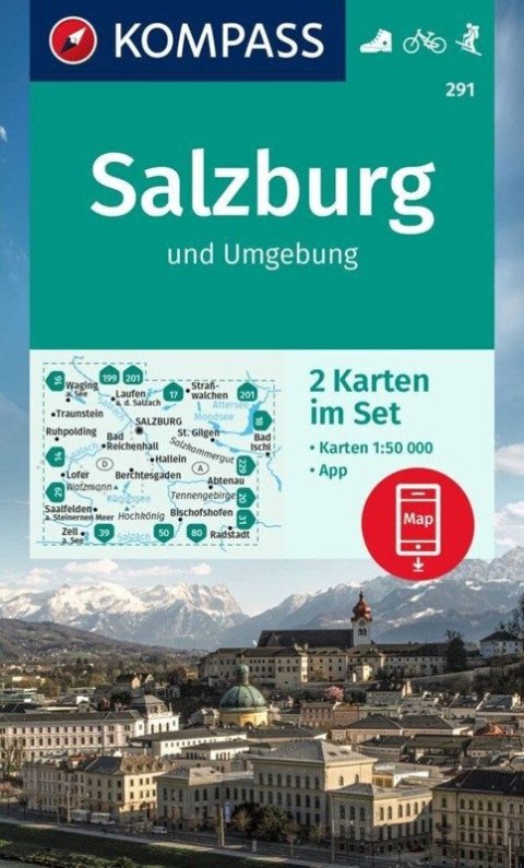 : Salzburg a okolí 1:50 000 / sada 2 turistických map 291