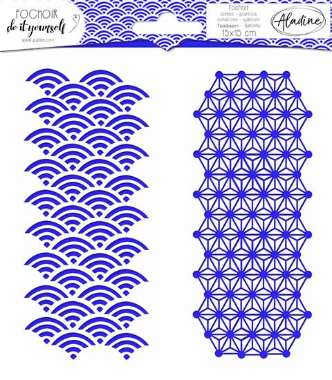 neuveden: Šablona Aladine 15x15 cm - japonská geometrie