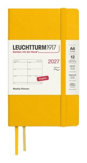 -: Týdenní plánovač Sunflower,  Pocket A6 2027, Softcover, anglicky