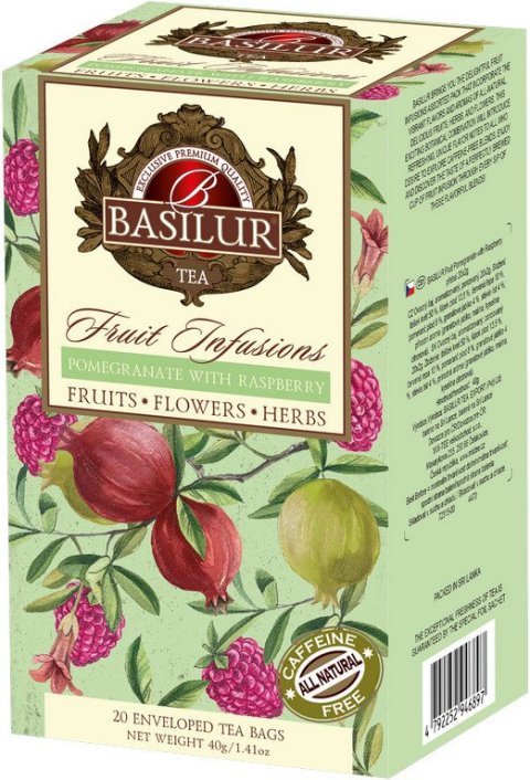 neuveden: BASILUR Fruit Pomegranate with Raspberry přebal 20x2g