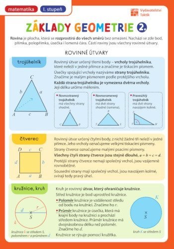 -: Přehledové tabulky MA: Základy geometrie 2. díl